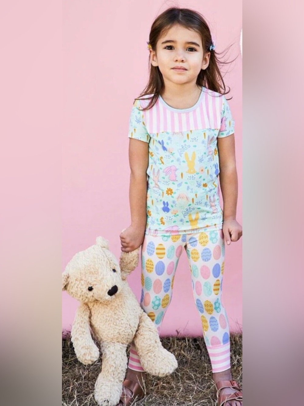 Matilda Jane Pastel Bunny & Egg Pajama Set - Size 8, Soft PJs, Easter, Spring PJ - Picture 6 of 6